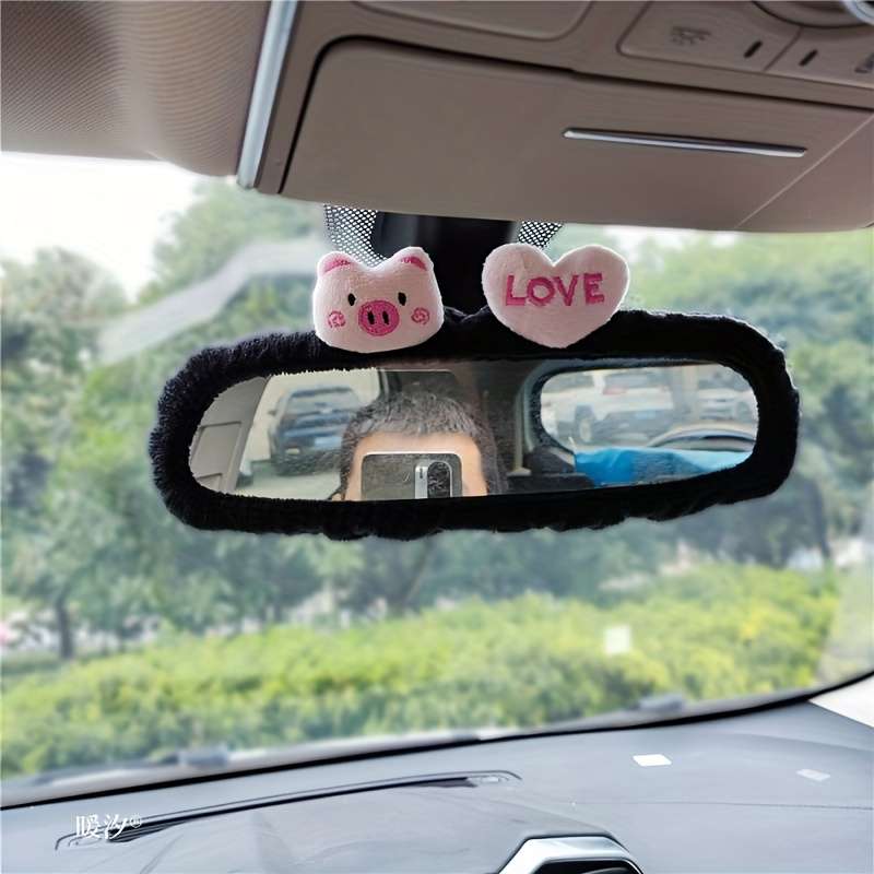 Car Interior Decor Items Pink Heartx3