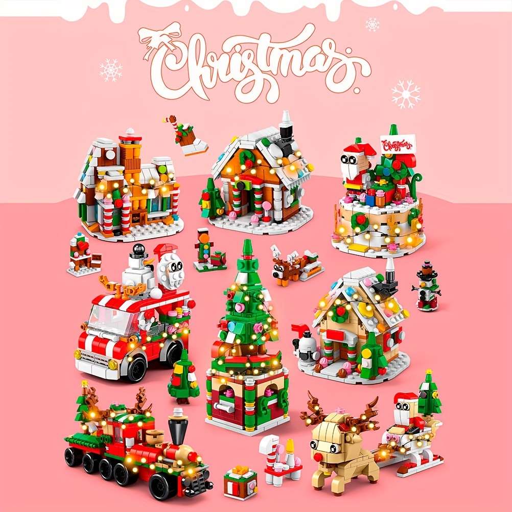 Building Toy Architectural Model Toy Set Items Christmas Reindeer 296Pcs