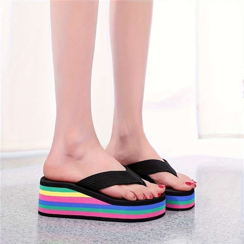 Ladies Summer Flip Flops Black Uk 7