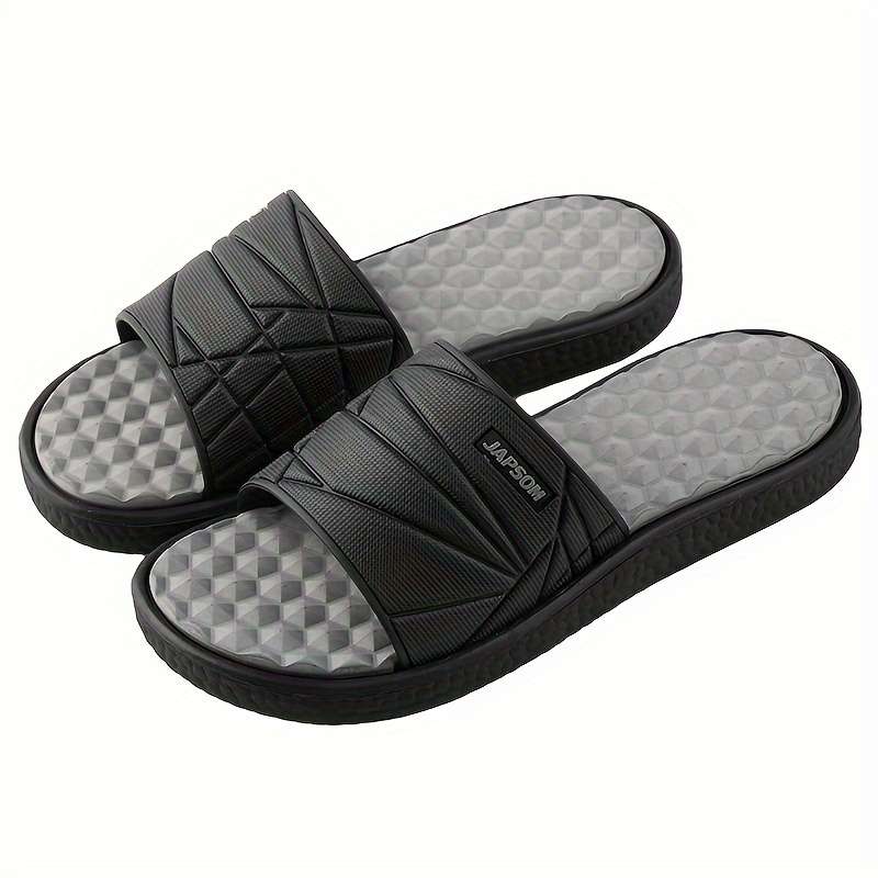 Men Slippers Summer Style Black Size Uk 7