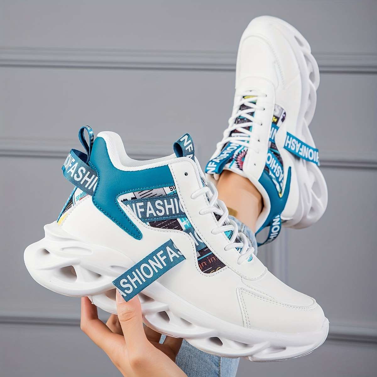 Women S Sneakers Color White Blue Sizeuk 5