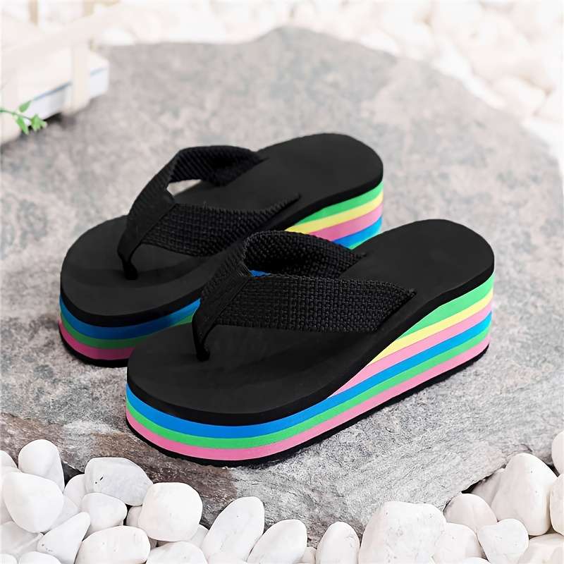 Ladies Summer Flip Flops Black Uk 7
