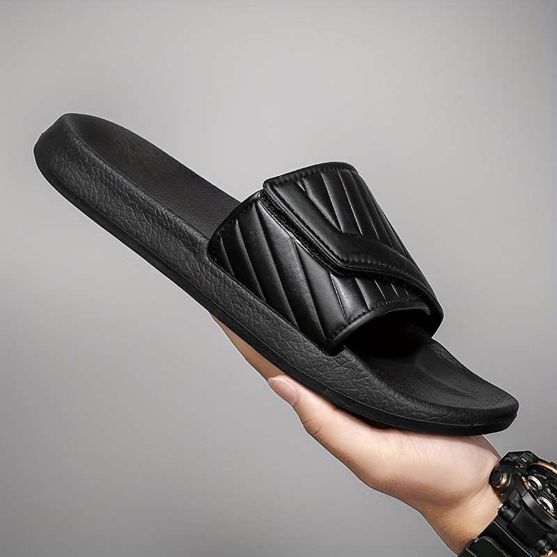 Men Slippers Summer Style 9723 Black Size Uk 9.5 To 10