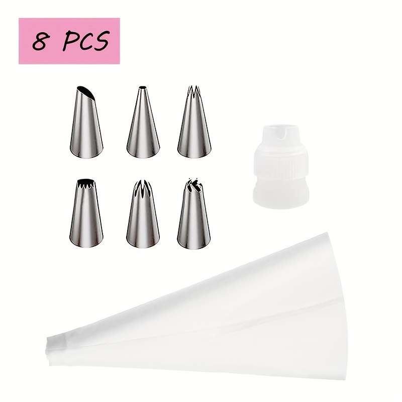 Piping Nozzle Color Silveryx8