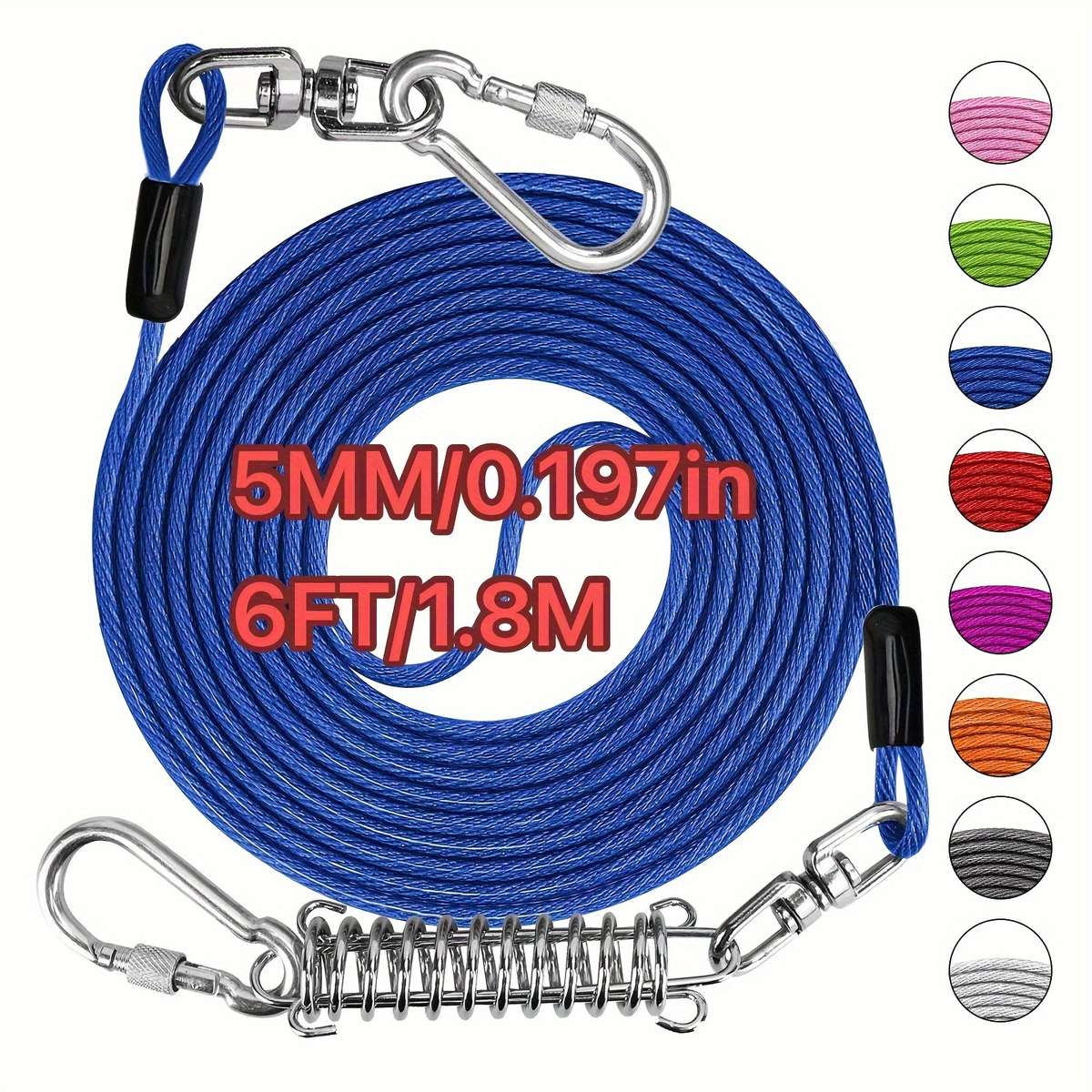 Dog Leash Color Blue Size 6Ft