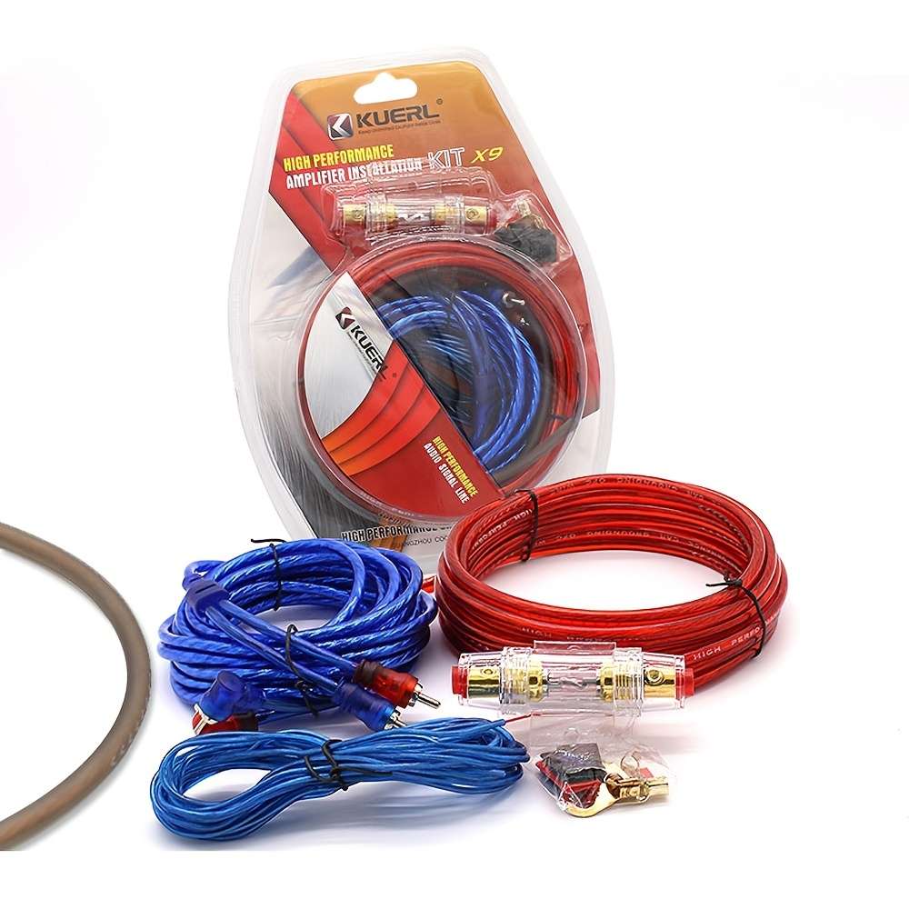 1pc 10GA Audio Rca Cables Car Audio Cable Installation Kit