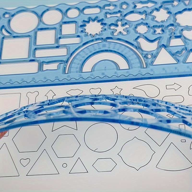 Ruler Items 2 Pack Geometric Drawing Ruler