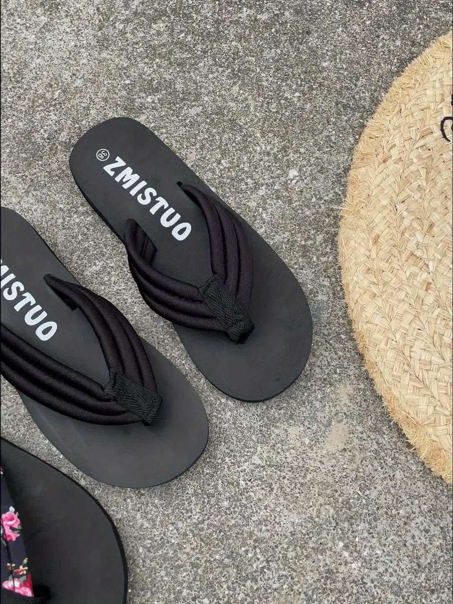 Ladies Summer Flip Flops Black Uk 2
