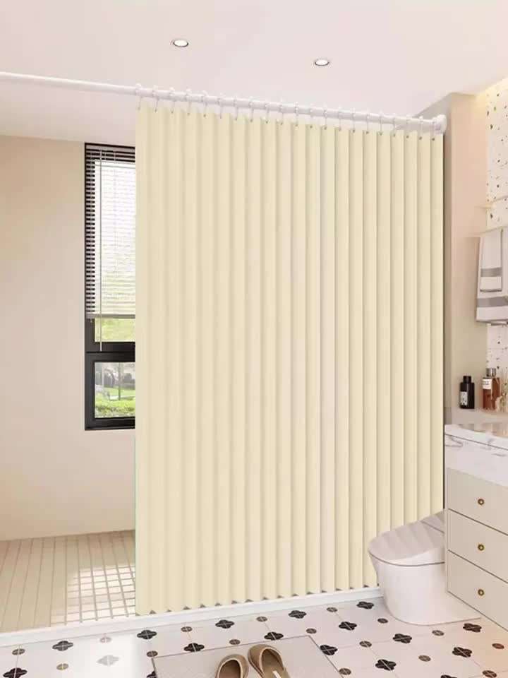 Waterproof Shower Curtain Color Beige Color Size 200200Cm78.778.7 In