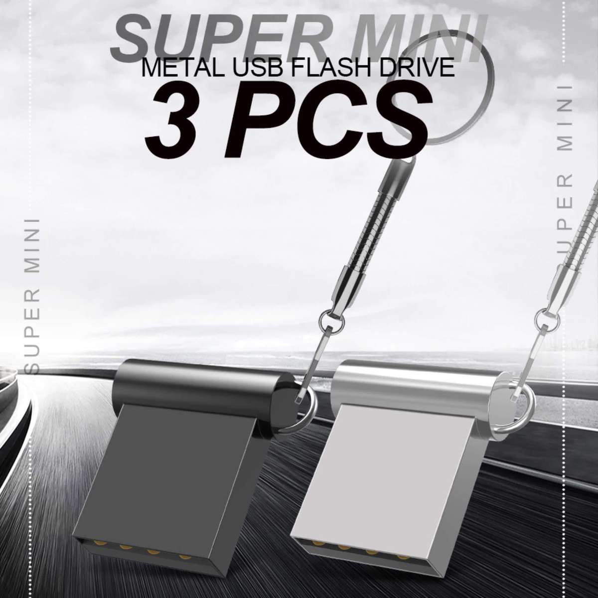 Usb Flash Drive Color Silvery Capacity 2Gb 3Pcs