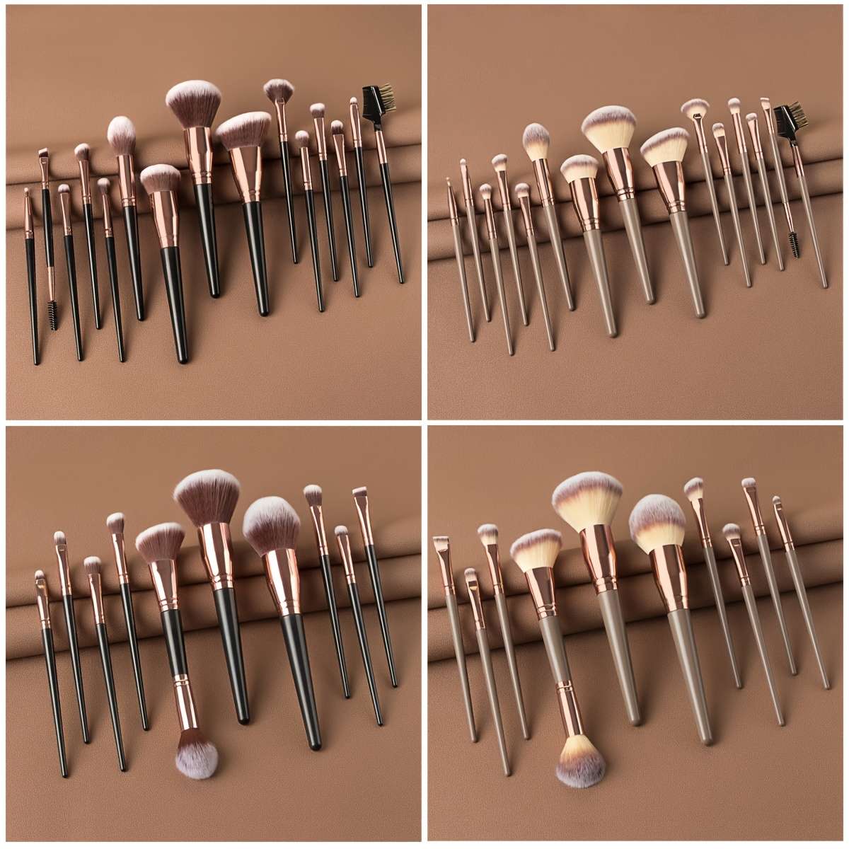 Makeup Brush Set Color 7Psc Black