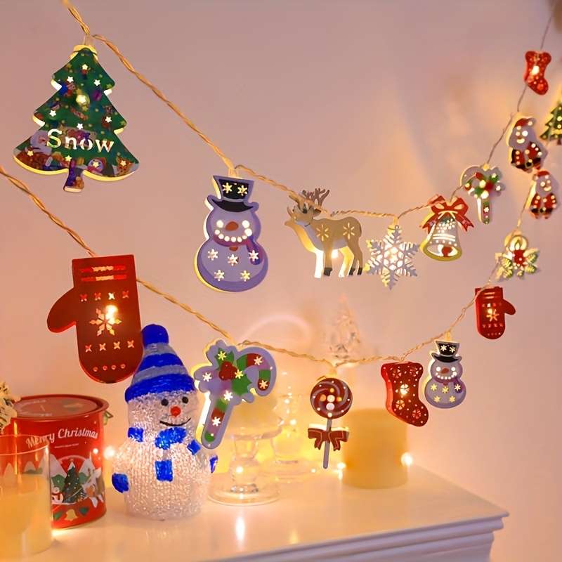 Christmas Lights 10 Christmas Mix And Match Size 3 Meters 20 Light Battery