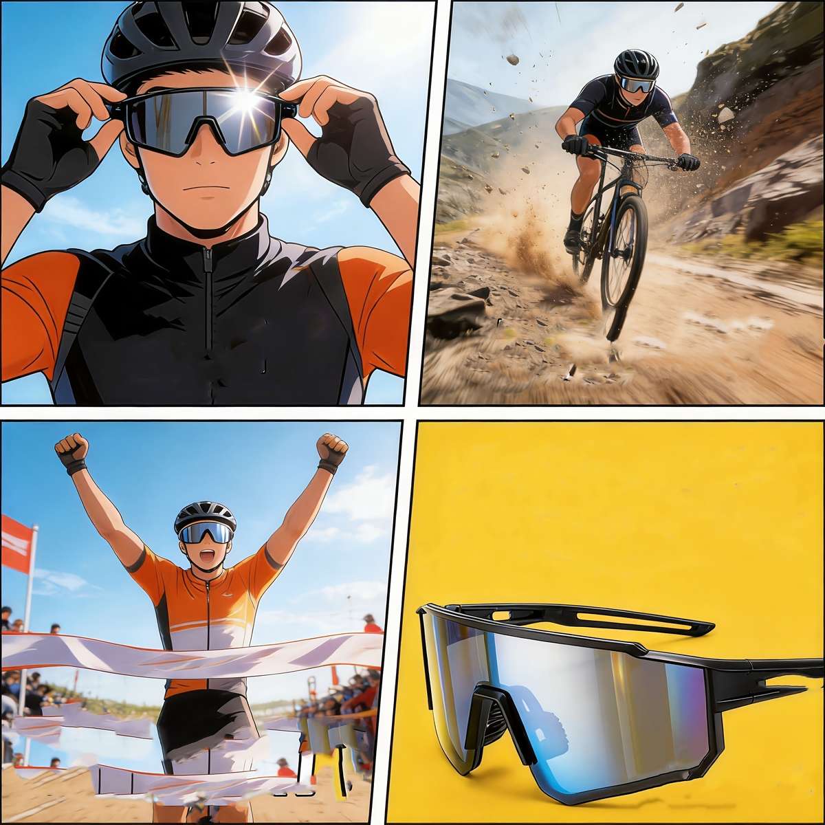 Cycling Glasses Color Blue