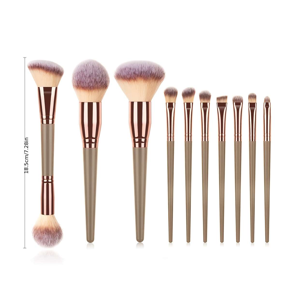 Makeup Brush Set Color 7Psc Black
