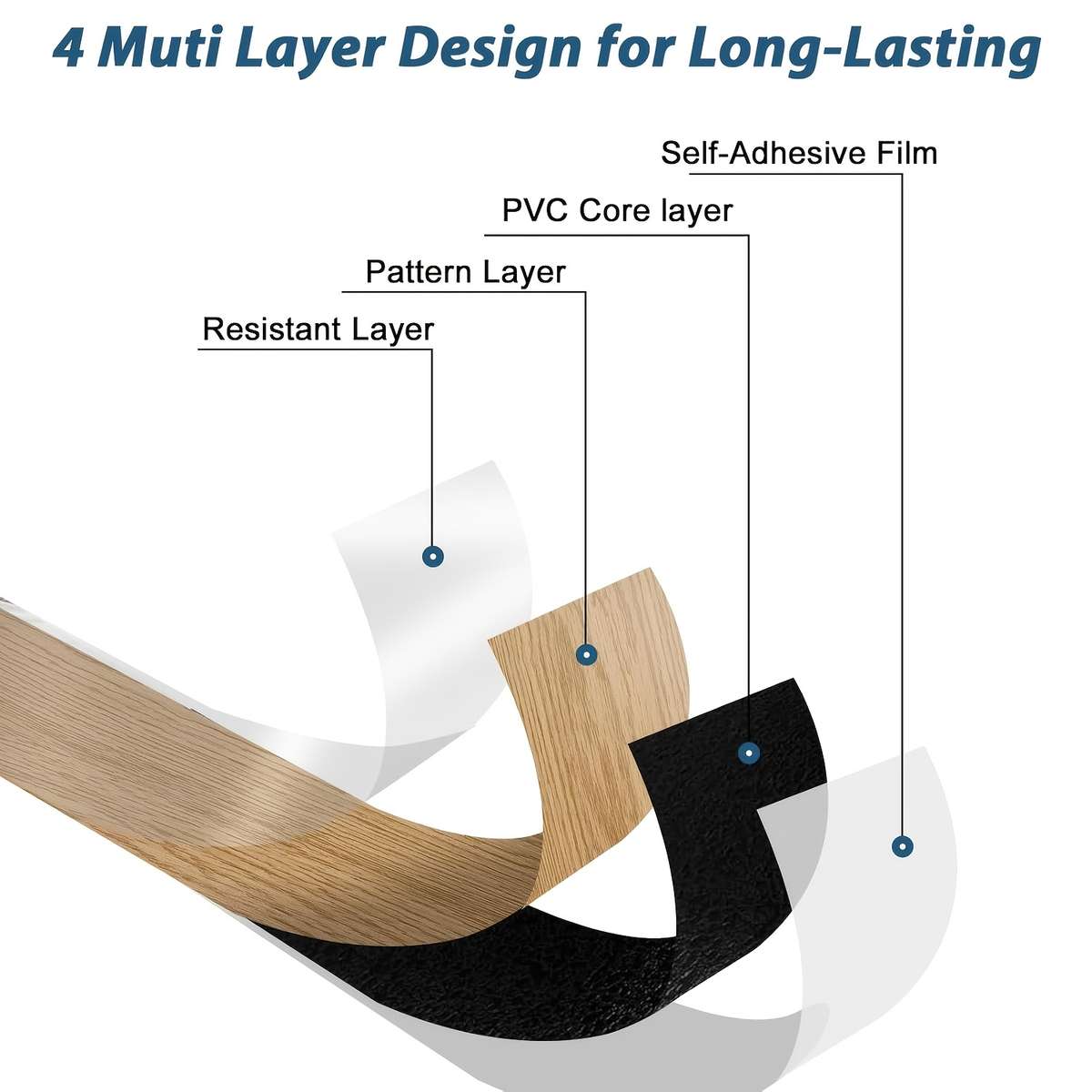 Self Adhesive Floor Stickers Wood Grain 5S
