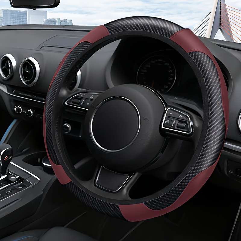 Car Steering Wheel Cover Burgundy