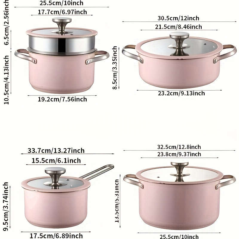 Ultimate Pink Single Set Ceramic Coated Cookware Outdoor