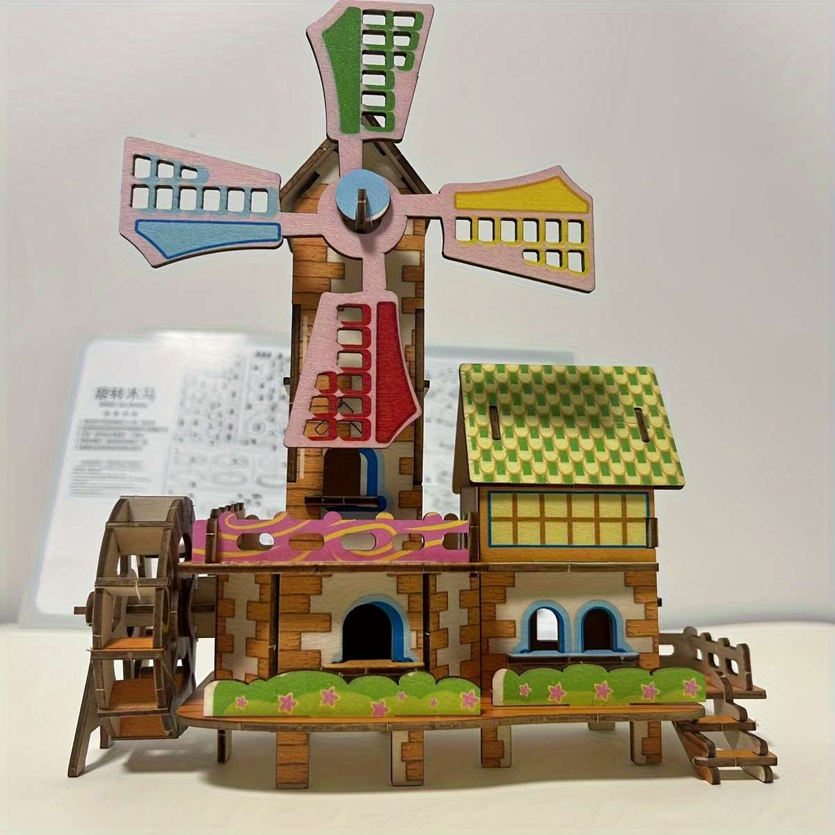 Building Toy Architectural Model Toy Set Color Colorless  Can Be Colored By Oneself