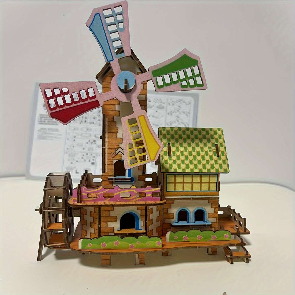 Building Toy Architectural Model Toy Set Color Colorless  Can Be Colored By Oneself