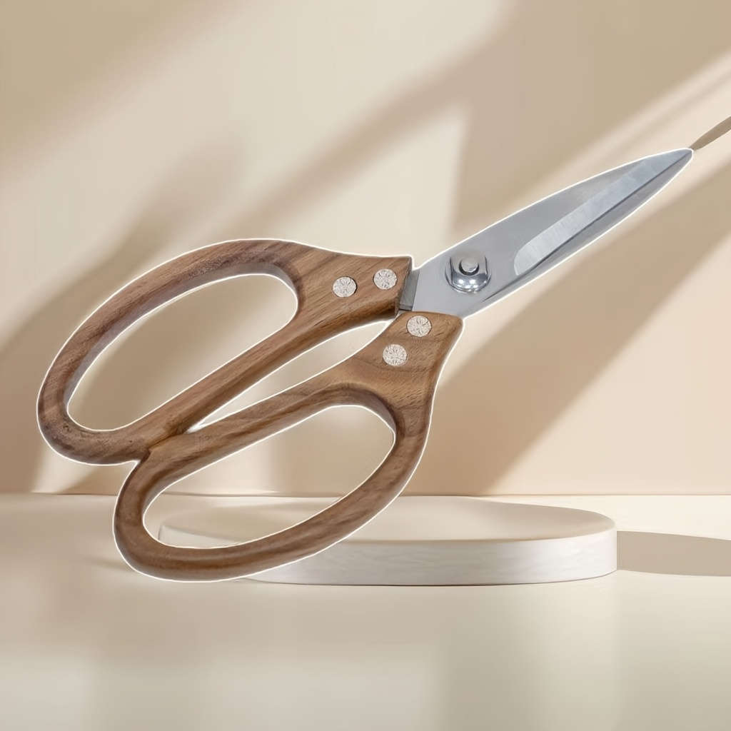 Scissors Color Stainless Steel 3Cr13Acacia Wood