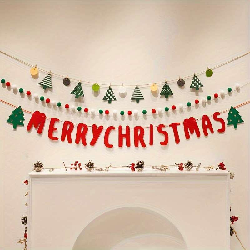 Christmas Lights Christmas Tree And Deer Flag