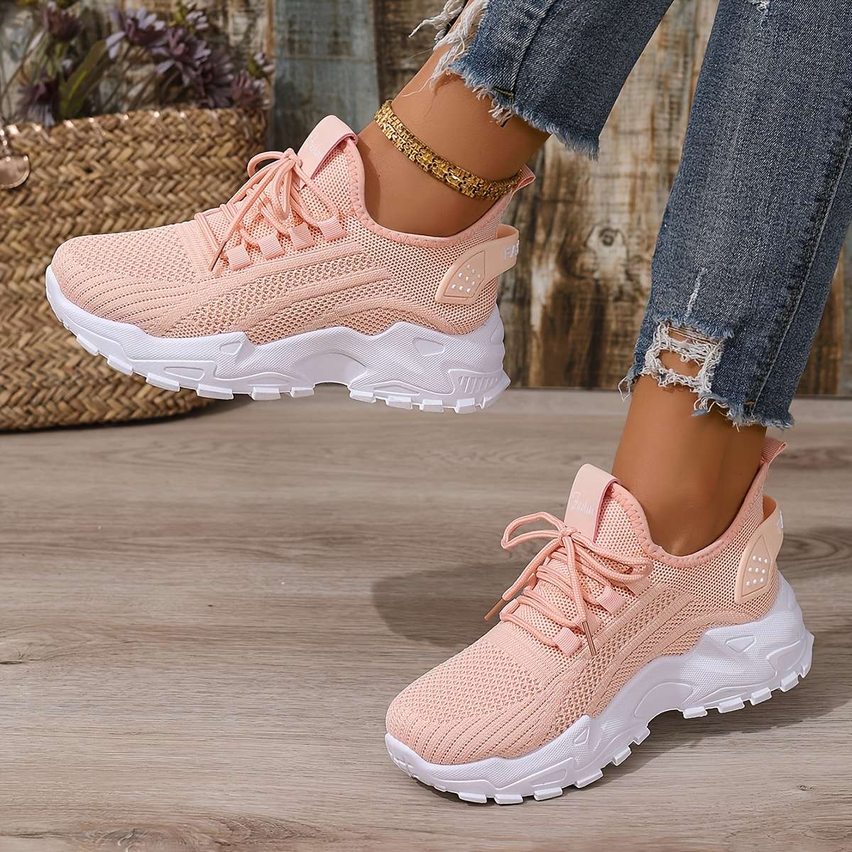 Women S Sneakers Color Pink Sizeuk 8