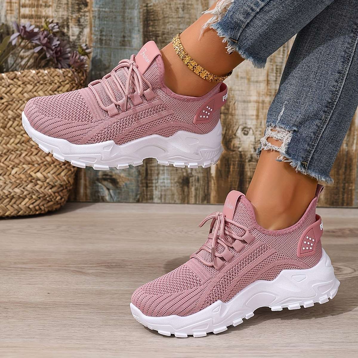Women S Sneakers Color Dusty Rose Sizeuk 3.5