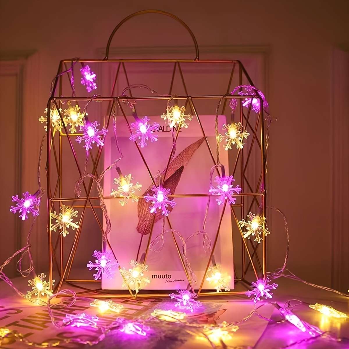 Christmas Lights Pink Warm Light Size 6M 236Inch