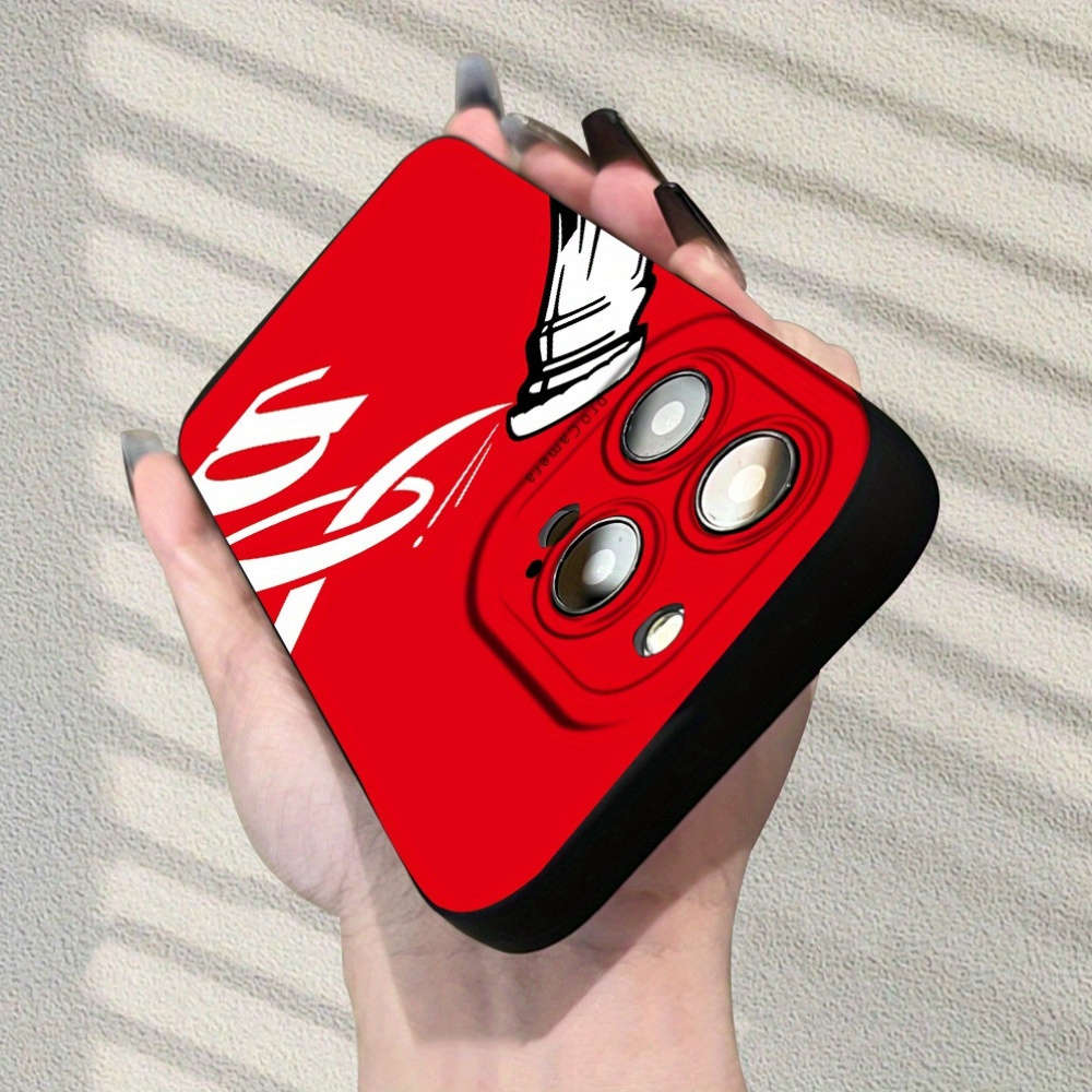 1Pc Black For iPhone 16 Pro Max Cola Drinks Designs Phone Case