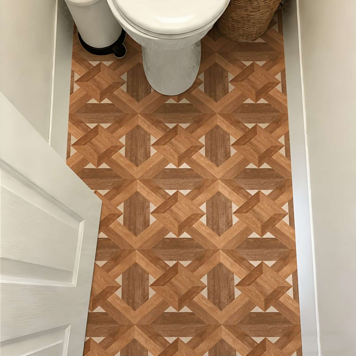 Self Adhesive Floor Stickers 40Cm*120Cm Spliced Wood Grain