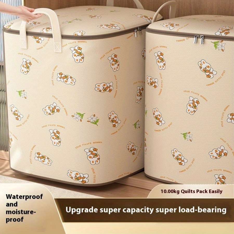 Trend Extra Large Capacity Quilt Clothes Storage Bag Handle Waterproof Moisture