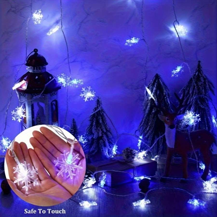 Christmas Lights Blue And White Size 3 Meters 9.84Ft 20 Lights