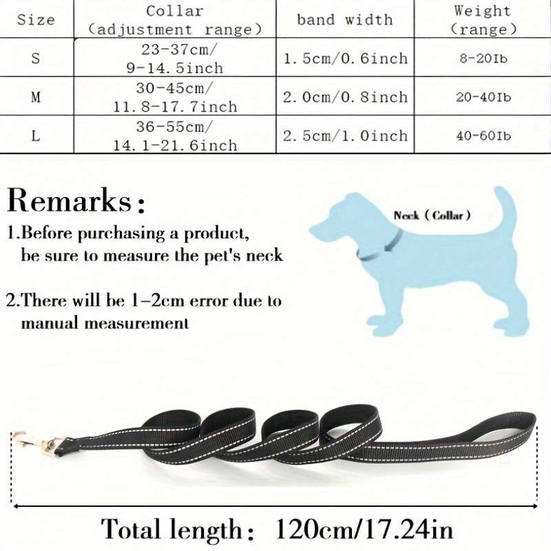 Dog Leash Color Dark Blue Size L