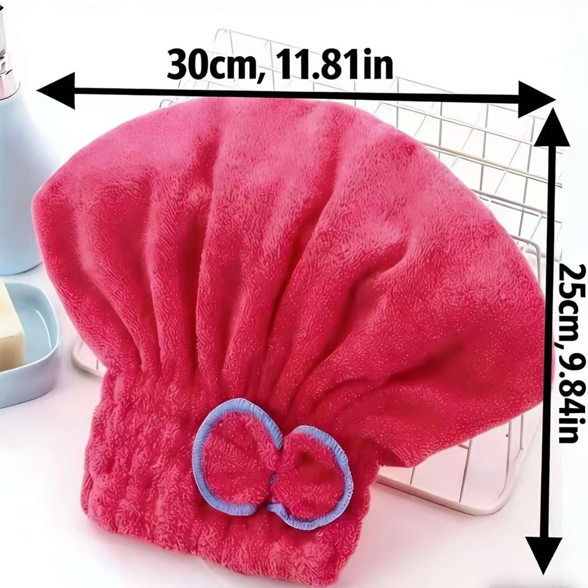 Hair Turban 3 Pieces Of Watermelon Red