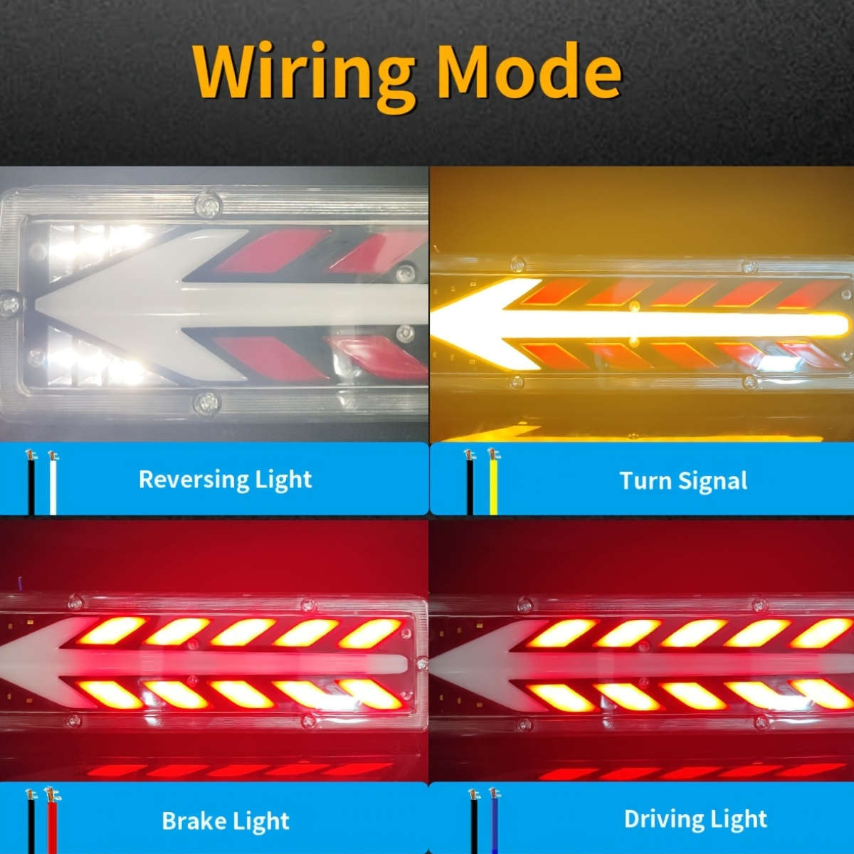 2pcs Multi Purpose LED Car Bulb High Bright Truck Tail Lights Truck Trailer RV Rear B