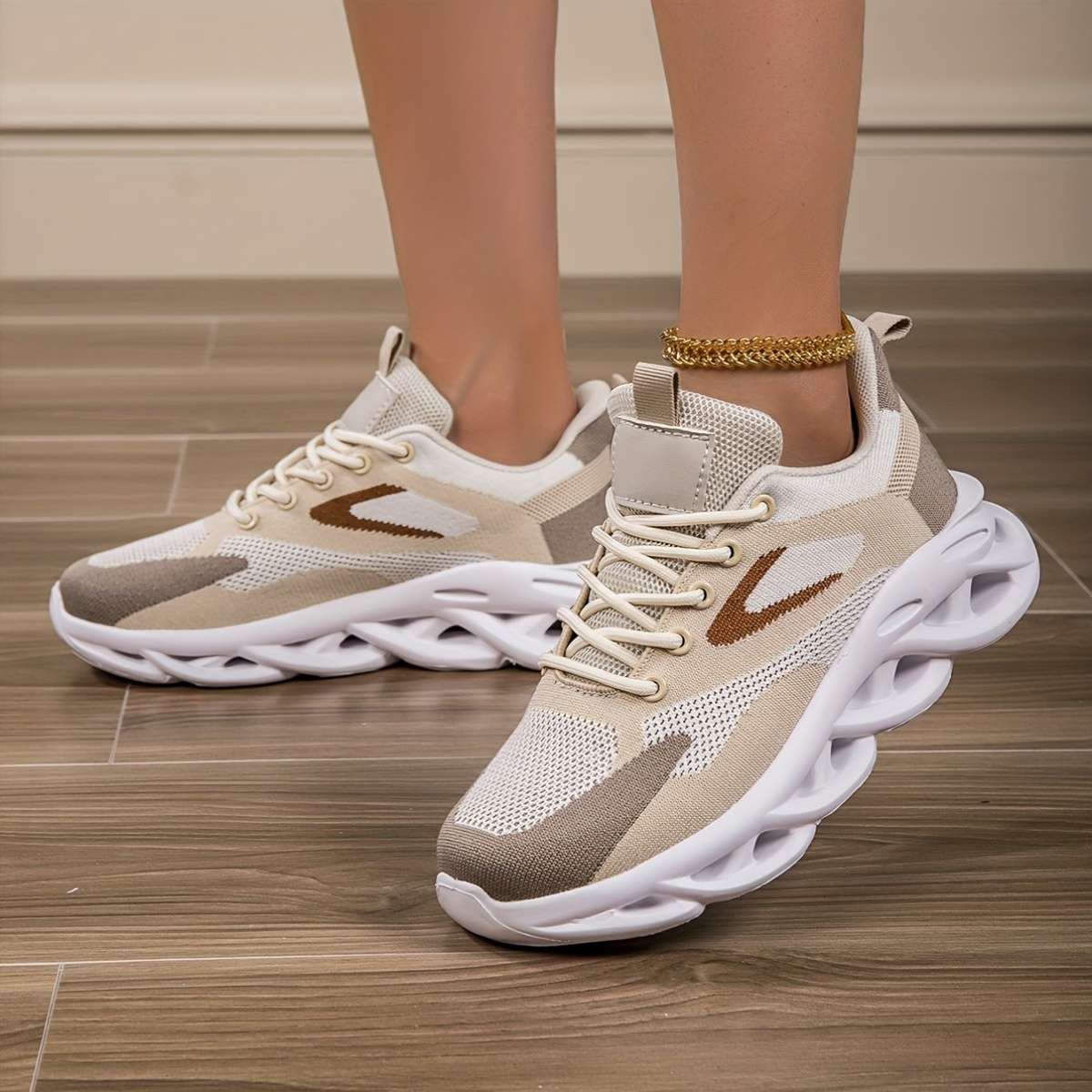 Women S Sneakers Color Khaki Sizeuk 5