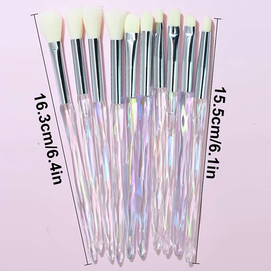 Makeup Brush Set Color 10 Transparent White Powder Puffs  White Powder Puff