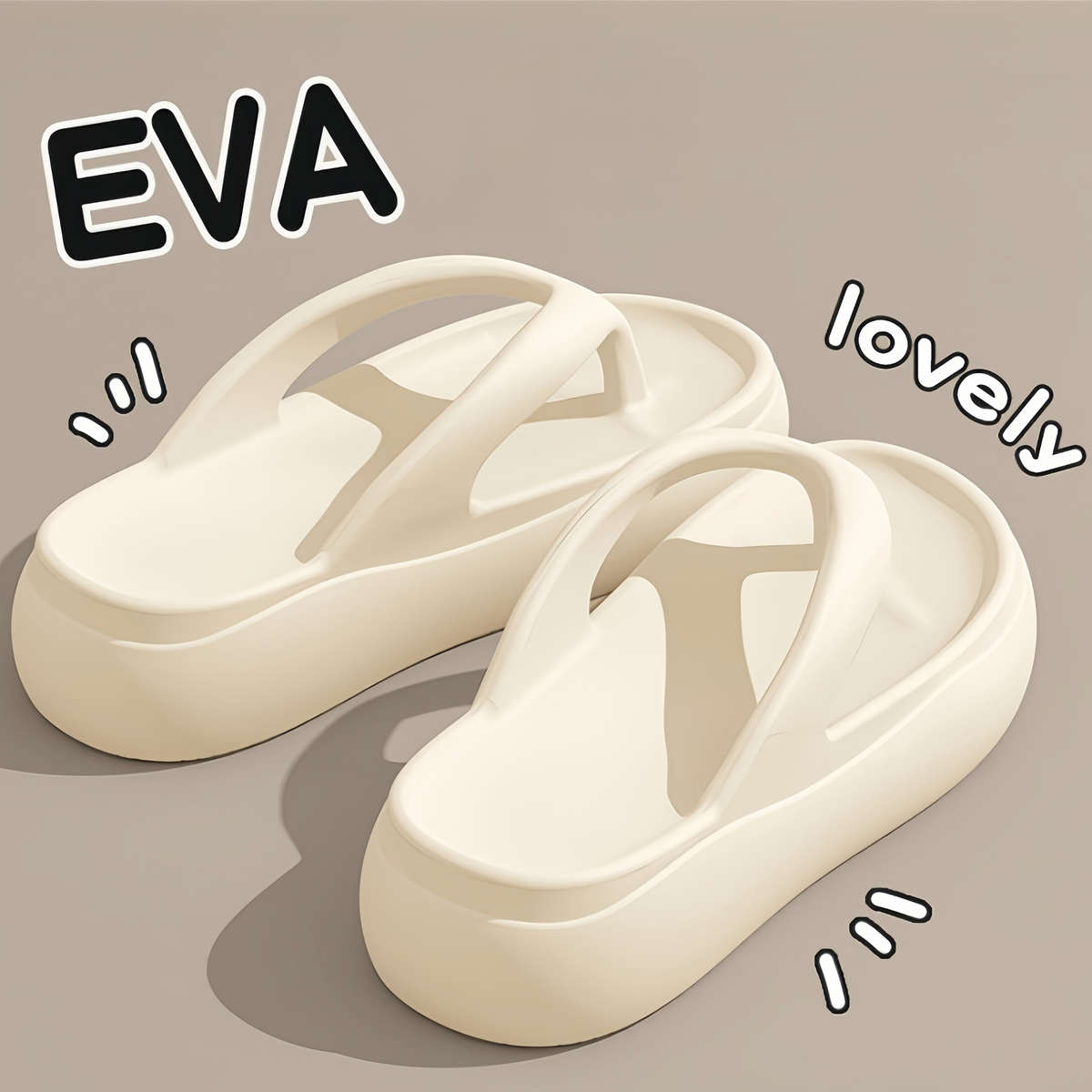 Ladies Summer Flip Flops White Uk 2.5-3