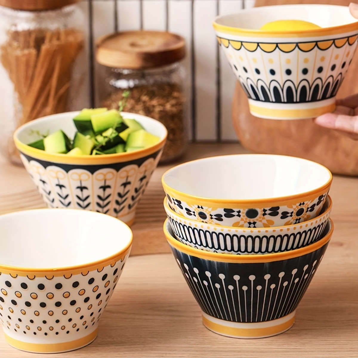 Bowl Color Mixed Color 6Pcs