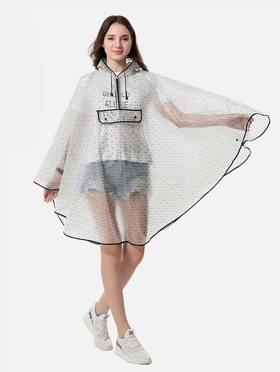 Raincoat White Size Asian Onesize