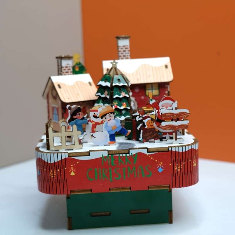 Building Toy Architectural Model Toy Set Model Christmas Cottage