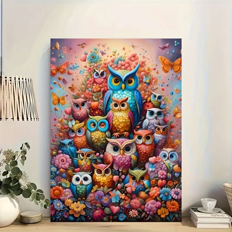 1000pcs Colorful Owl Personalized DIY Puzzle Thick And Durable Seamless Jigsaw Desi