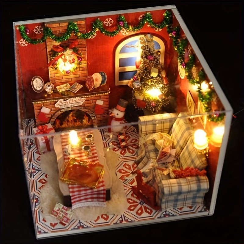 3D Model Desktop Ornaments Style Cozy Christmas House Including Dust Cover