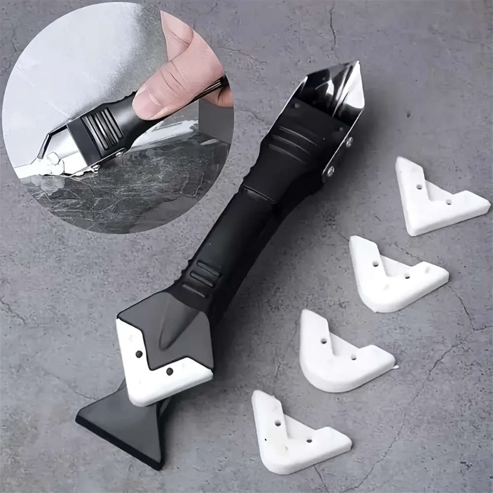 5In1 Silicone Caulking Tool Kit Multifunctional Grout Remover And Finisher For Bathroom