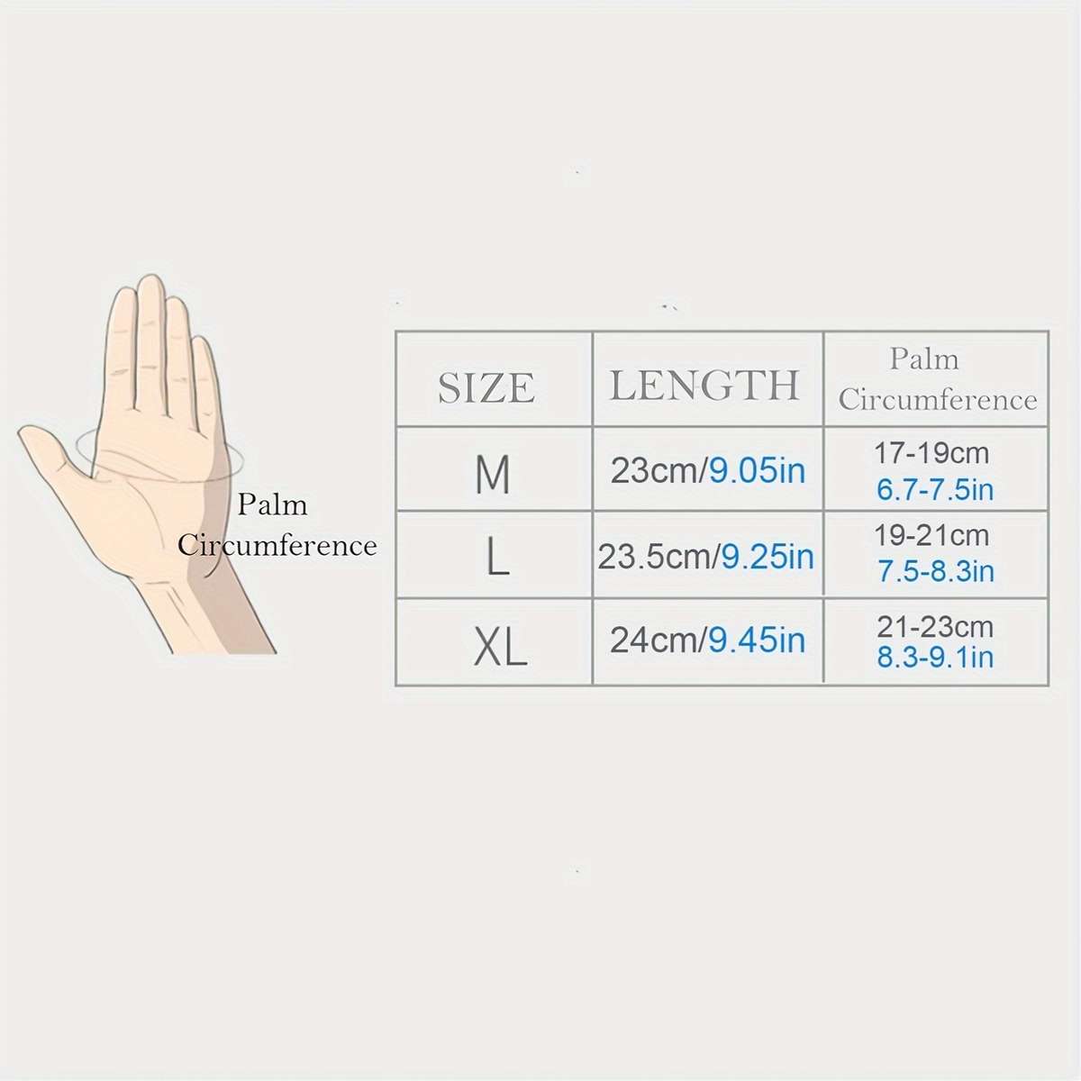 Gloves Color Gray Sizel