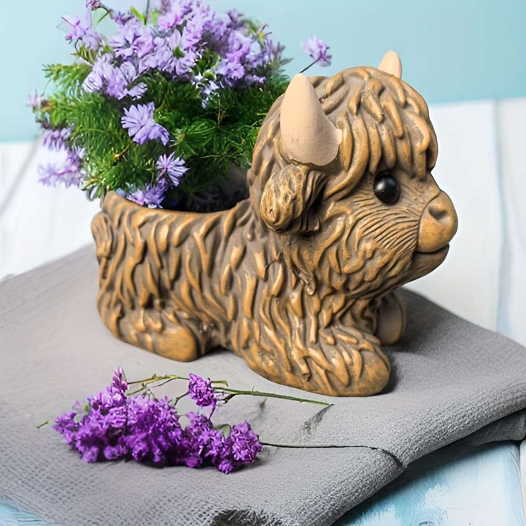 Flowerpot Model Coffee Color