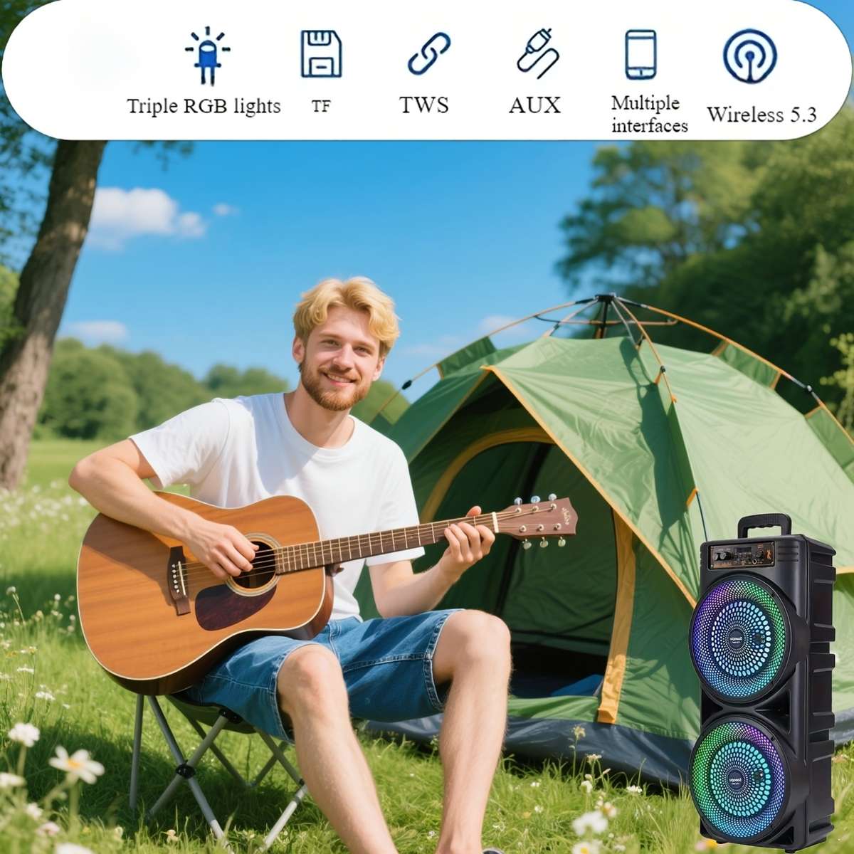 Classic With High Fidelity Dual 8.5 Inch Floor For Live Performance 8.5 Inch Red