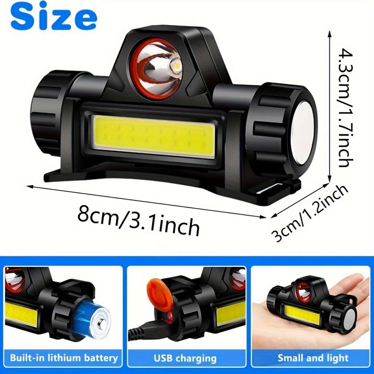 Ultra Staaricc 1Pc Ultra Bright Rechargeable Xpe Spotlight Travel Reliable