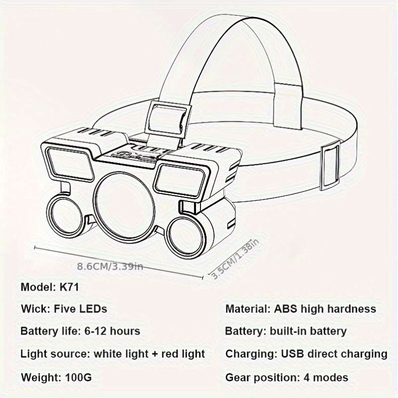 Portable Lamp Model K71B Golden