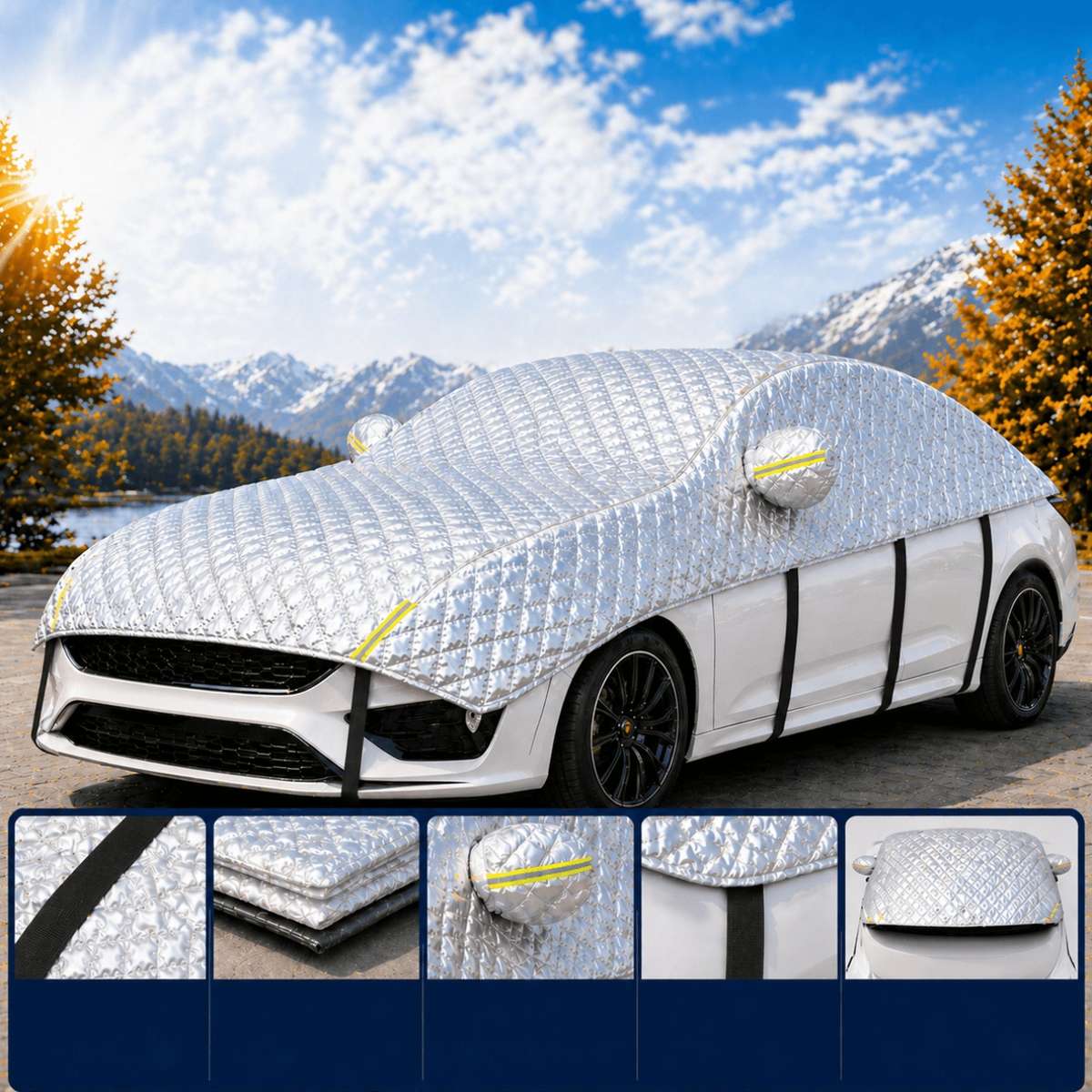 Car Cover Model Sedan Half Enclosed Car Cover
